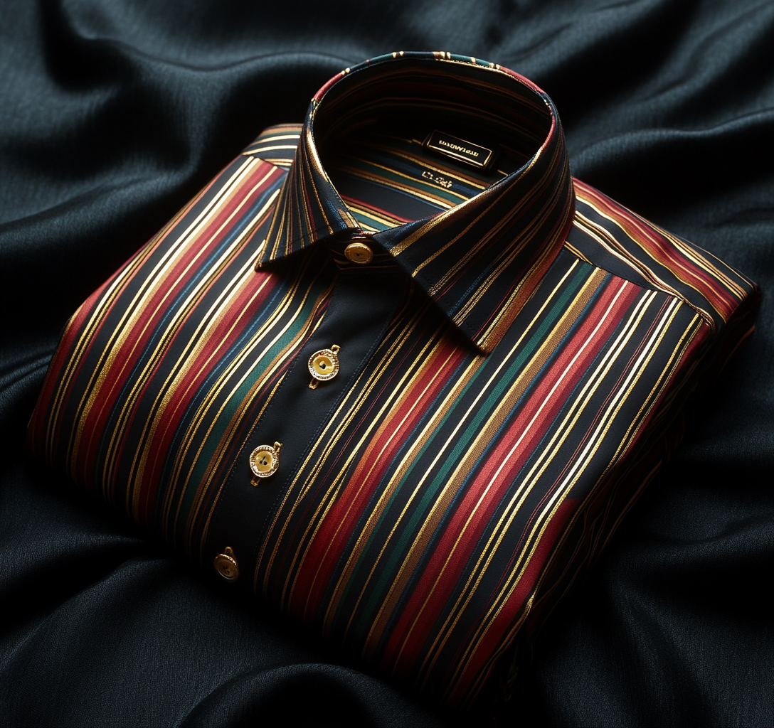 TomsloverLuxe casual striped print men's shirt